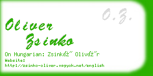 oliver zsinko business card